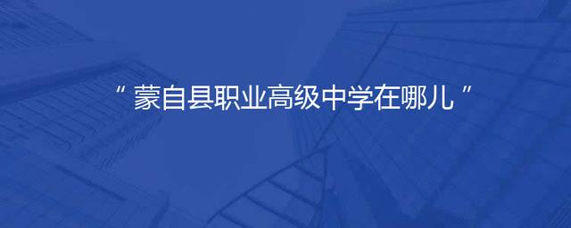 蒙自县职业高级中学在哪儿