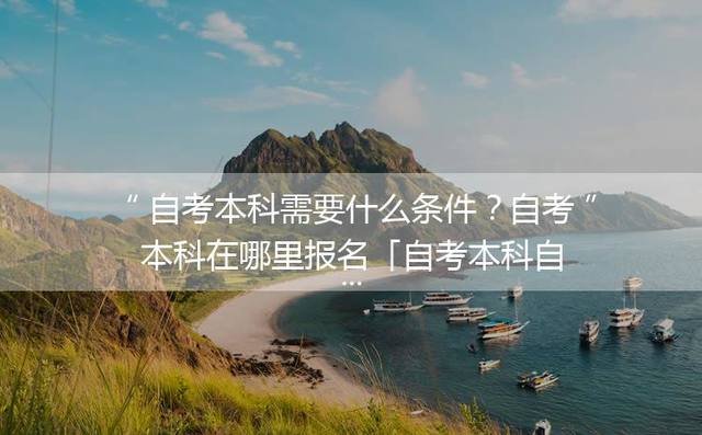 自考本科需要什么条件？自考本科在哪里报名「自考本科自己怎么报名」